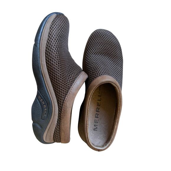 Merrell Encore Breeze Mocha slides brown lightweight sz 6 slip on clog hiking - Picture 1 of 6